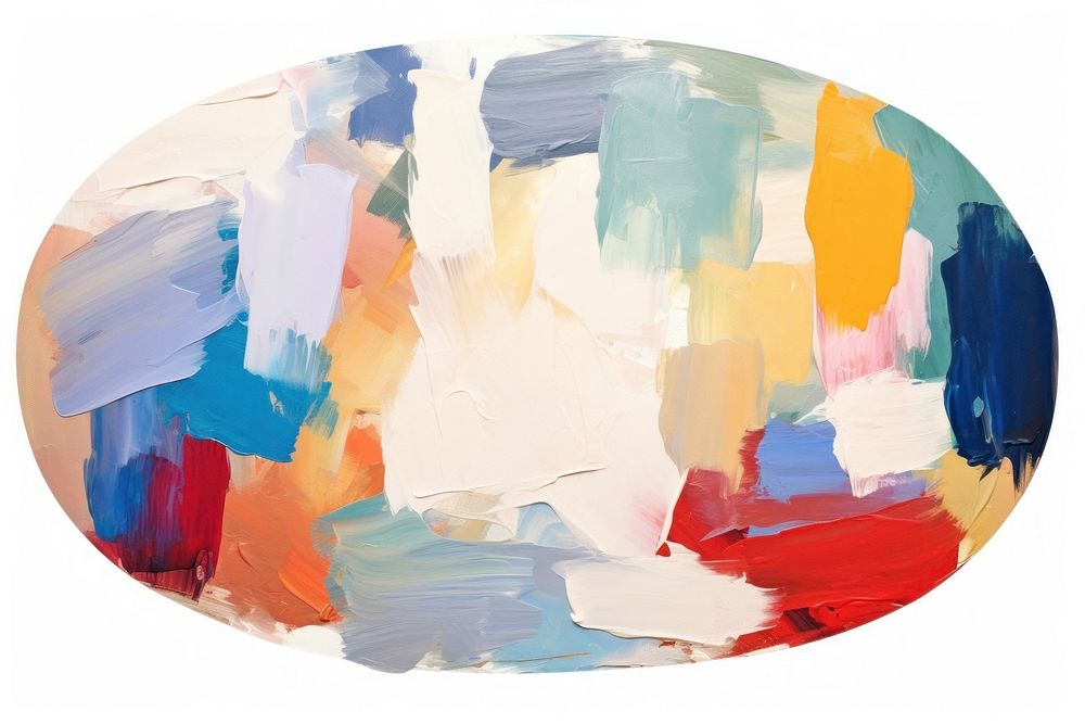 Oval painting backgrounds palette. AI generated Image by rawpixel.