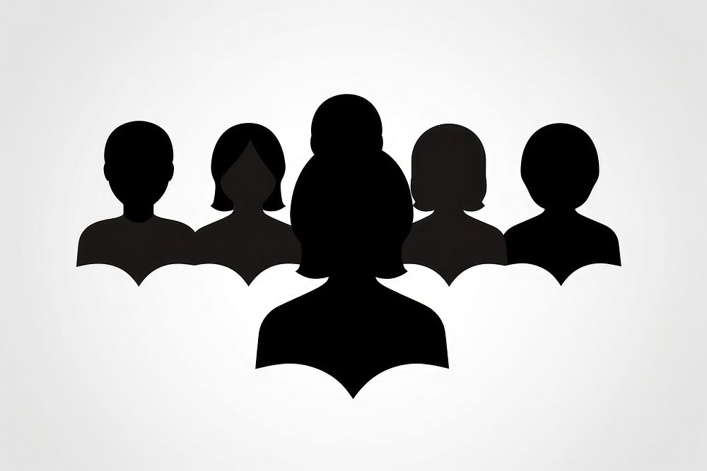 People silhouette shape adult. AI generated Image by rawpixel.