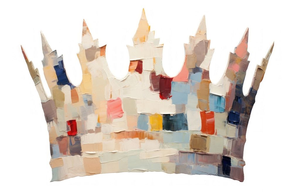 Crown painting craft art. AI generated Image by rawpixel.