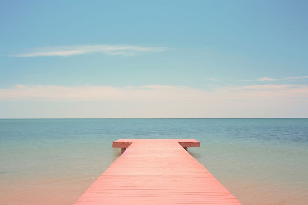 Romantic beach outdoors horizon nature. AI generated Image by rawpixel.