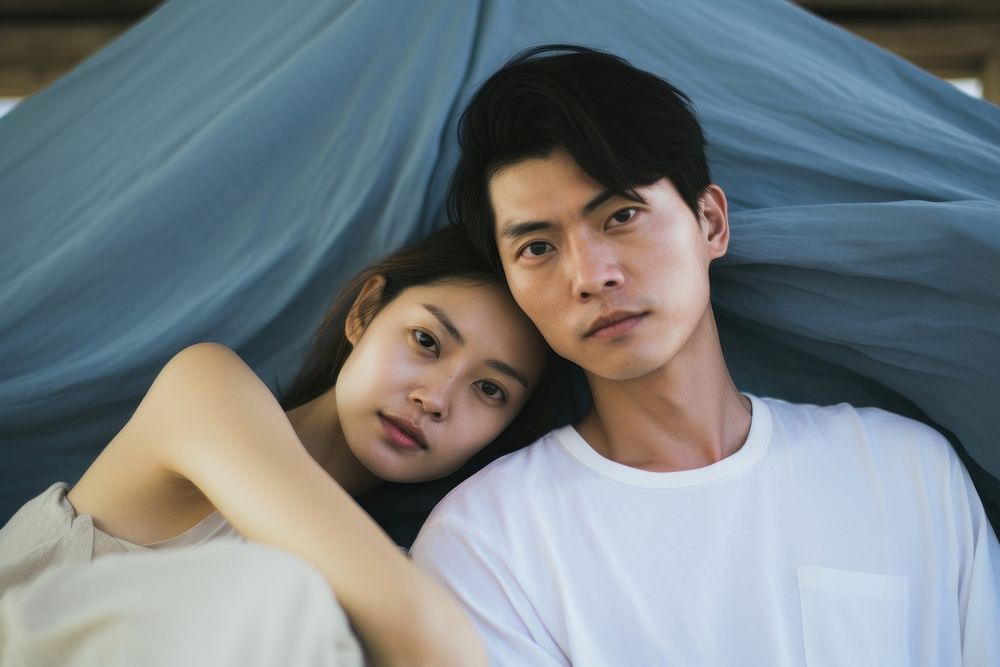 East Asian couple portrait adult photo. AI generated Image by rawpixel.