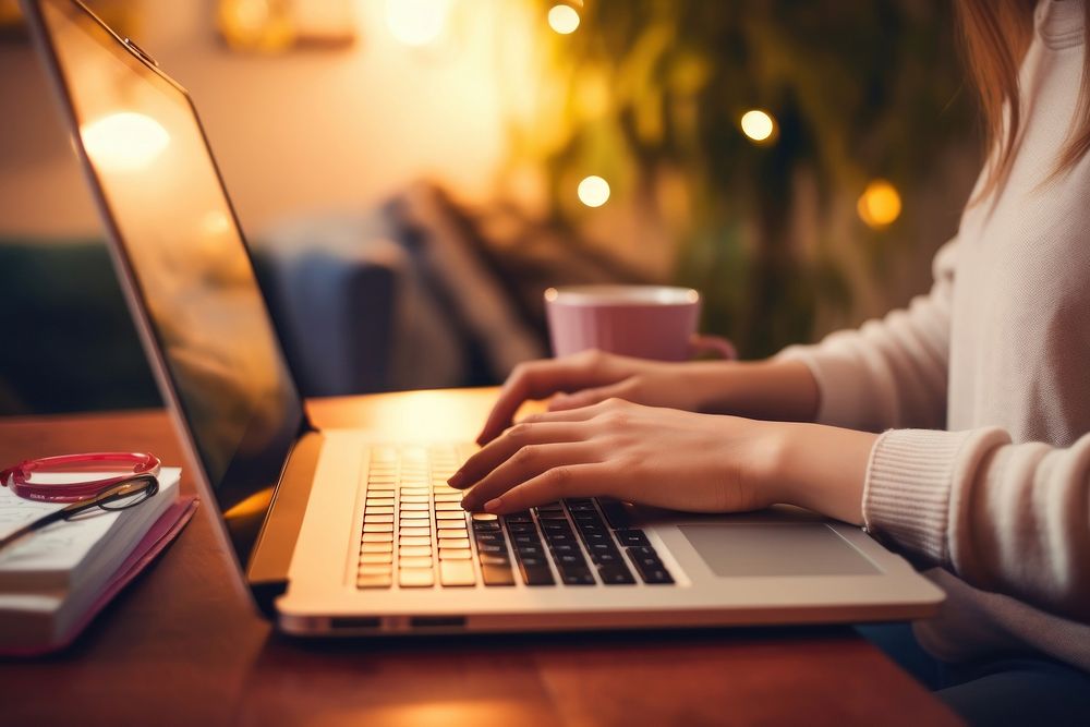 Using her laptop study computer | Free Photo - rawpixel