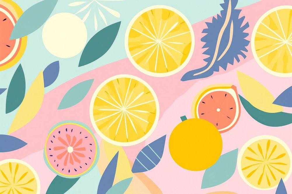 Tropical fruits background backgrounds grapefruit pattern. AI generated Image by rawpixel.