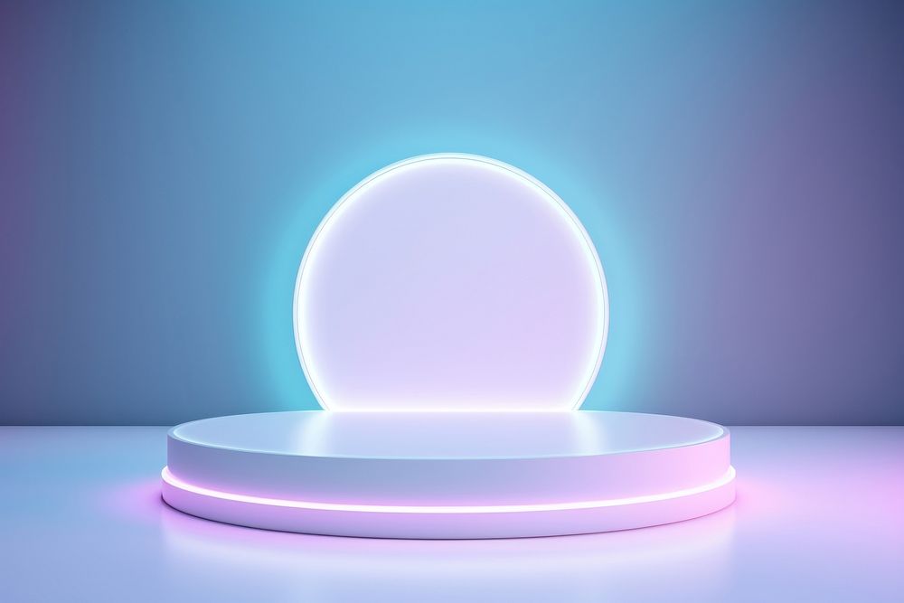 Podium lighting glowing circle. AI generated Image by rawpixel.
