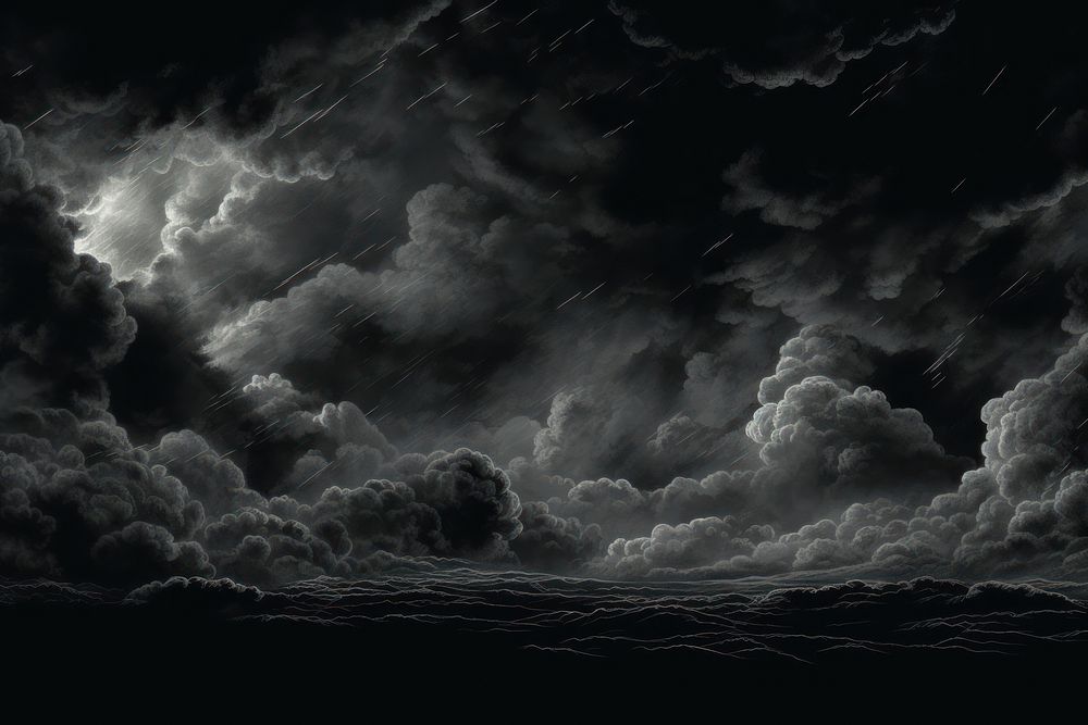 Clouds thunderstorm nature black. 