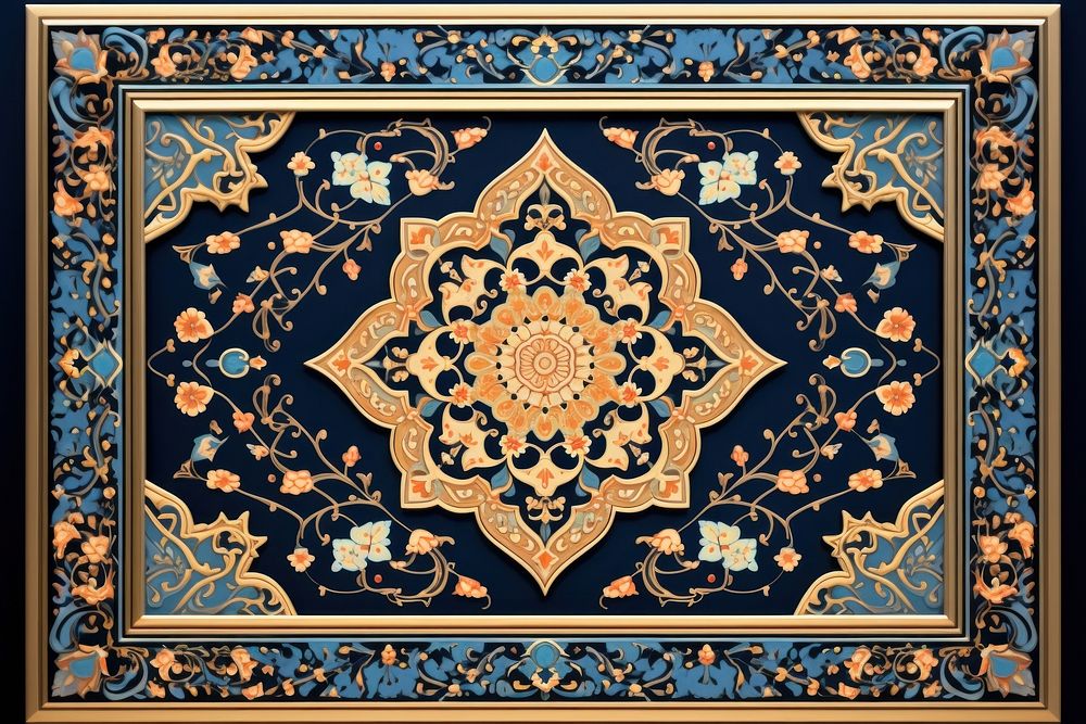 Arabic ornament frame backgrounds tapestry art. 