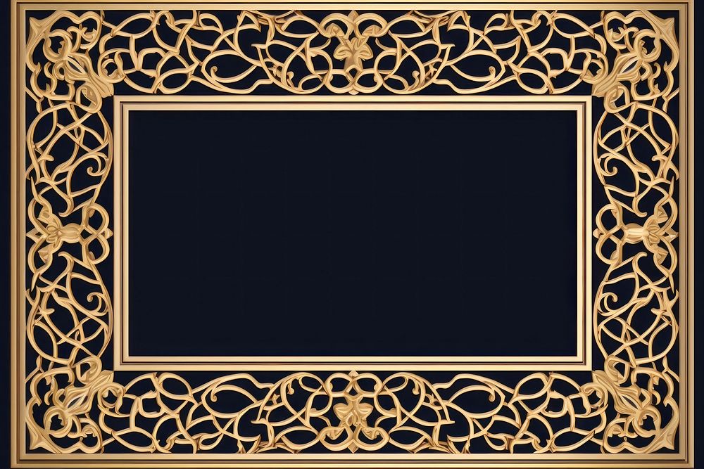 Arabic ornament frame backgrounds blackboard rectangle. AI generated Image by rawpixel.