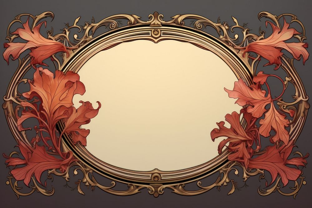 Art nouveau elegant ornament frame photography decoration furniture. AI generated Image by rawpixel.
