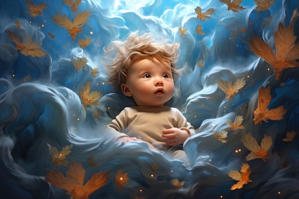Baby portrait toy representation. AI generated Image by rawpixel.