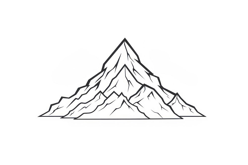 Mountain drawing outdoors nature. AI generated Image by rawpixel.