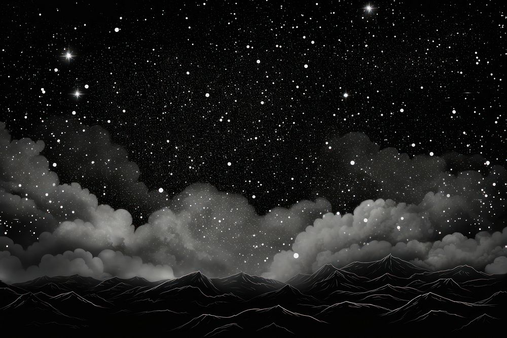 Night sky astronomy outdoors nature. AI generated Image by rawpixel.