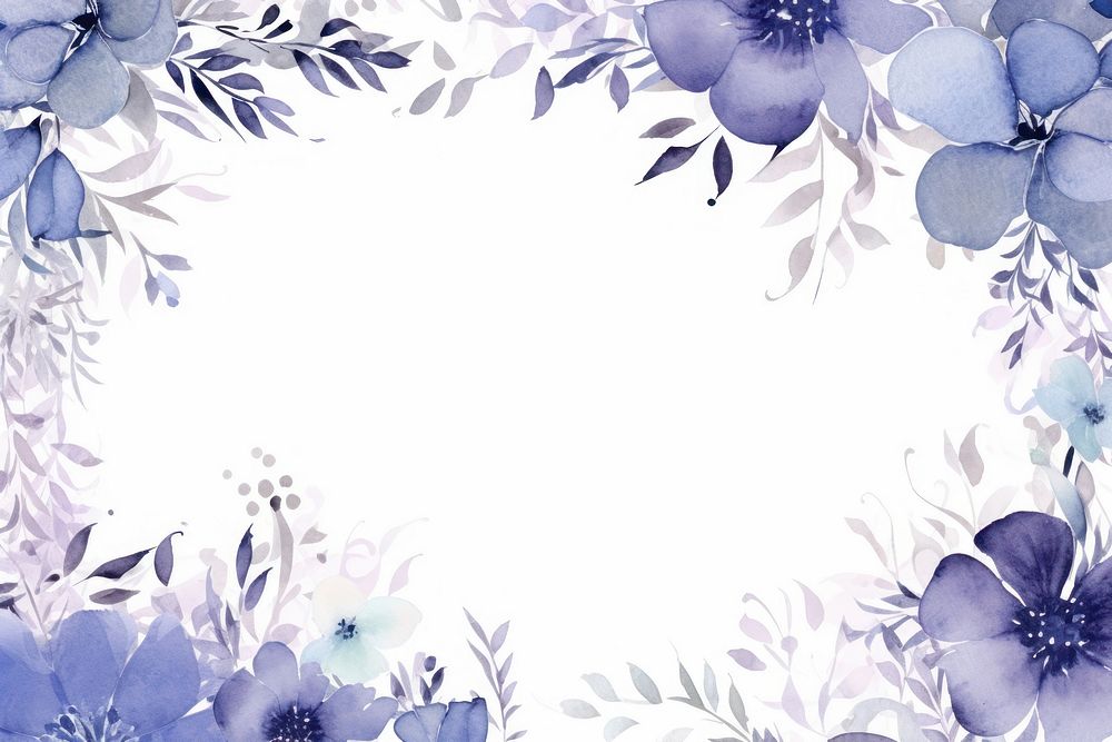 Blue floral backgrounds painting pattern. AI generated Image by rawpixel.
