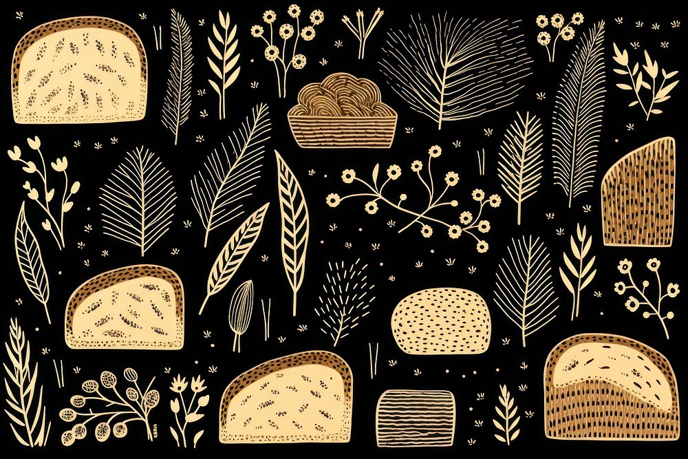 Bread backgrounds pattern accessories. AI generated Image by rawpixel.