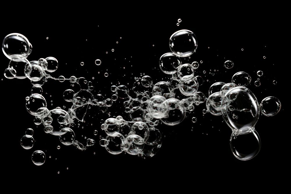 Bubbles water backgrounds black black background. AI generated Image by rawpixel.