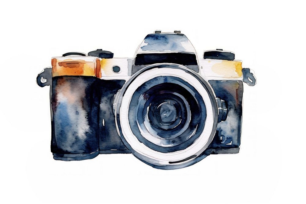 Camera white background photographing electronics. AI generated Image by rawpixel.