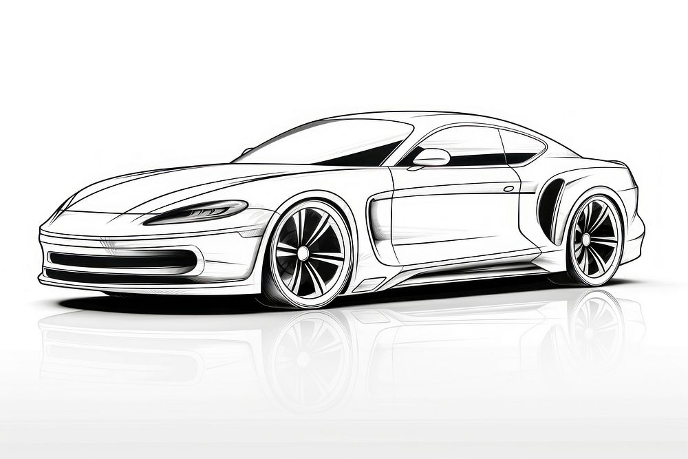 Car sketch vehicle drawing. AI generated Image by rawpixel.