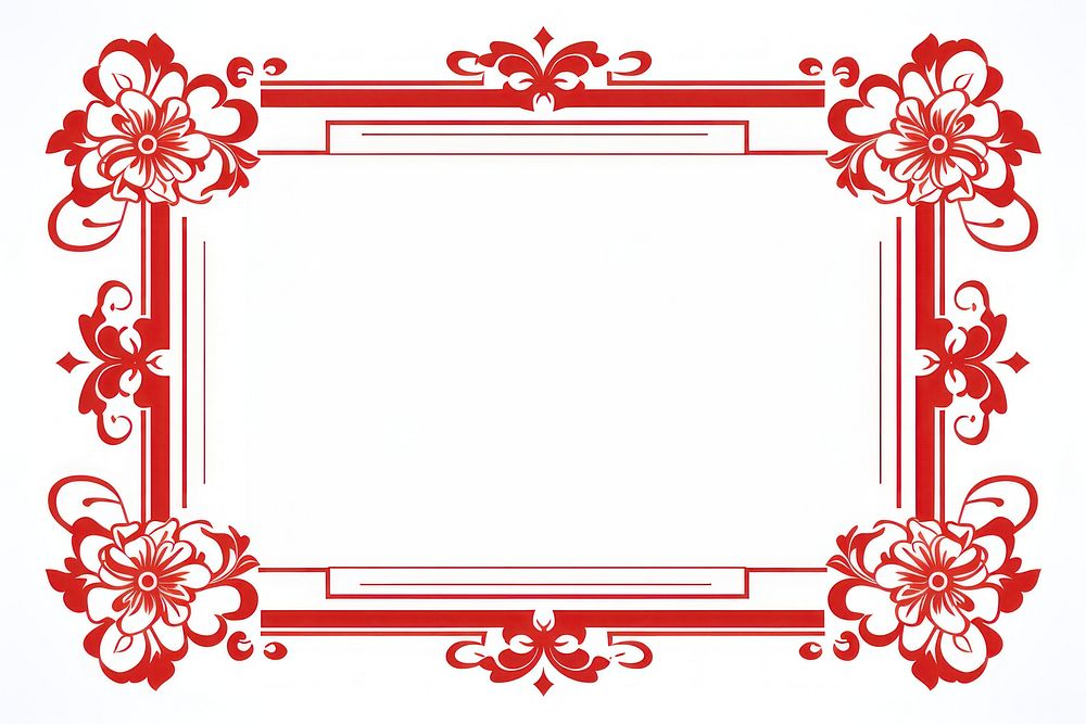 Chinese ornament frame backgrounds graphics pattern. AI generated Image by rawpixel.