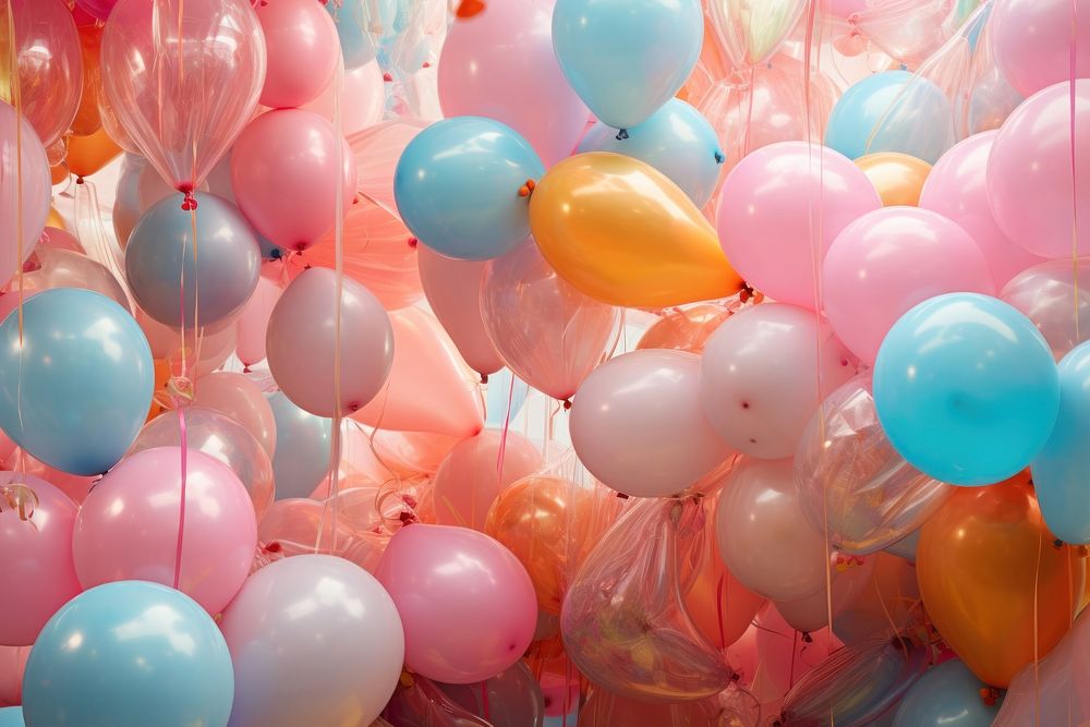Balloons pink celebration anniversary. AI generated Image by rawpixel.