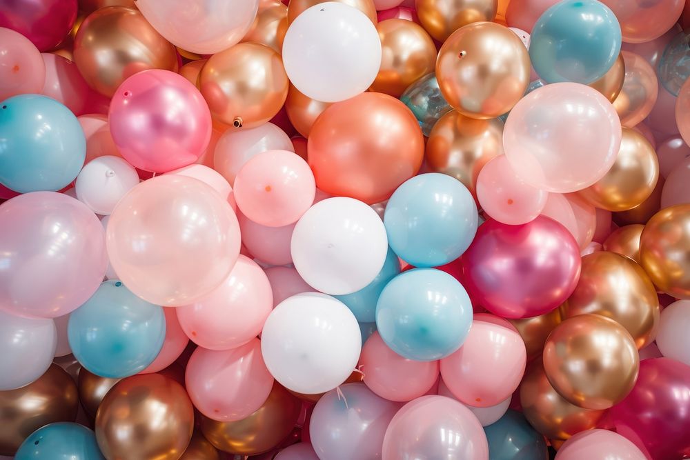 Balloons pink celebration anniversary. AI generated Image by rawpixel.
