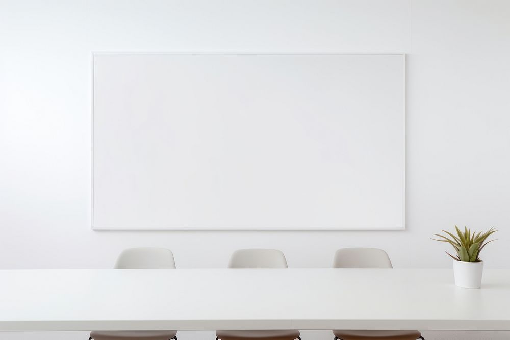 Blank white wall office furniture chair. AI generated Image by rawpixel.
