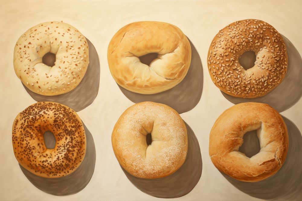 Healthy bagels bread food freshness. AI generated Image by rawpixel.