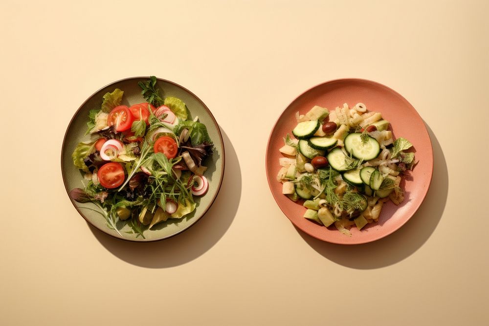 Healthy salad plate food meal. AI generated Image by rawpixel.