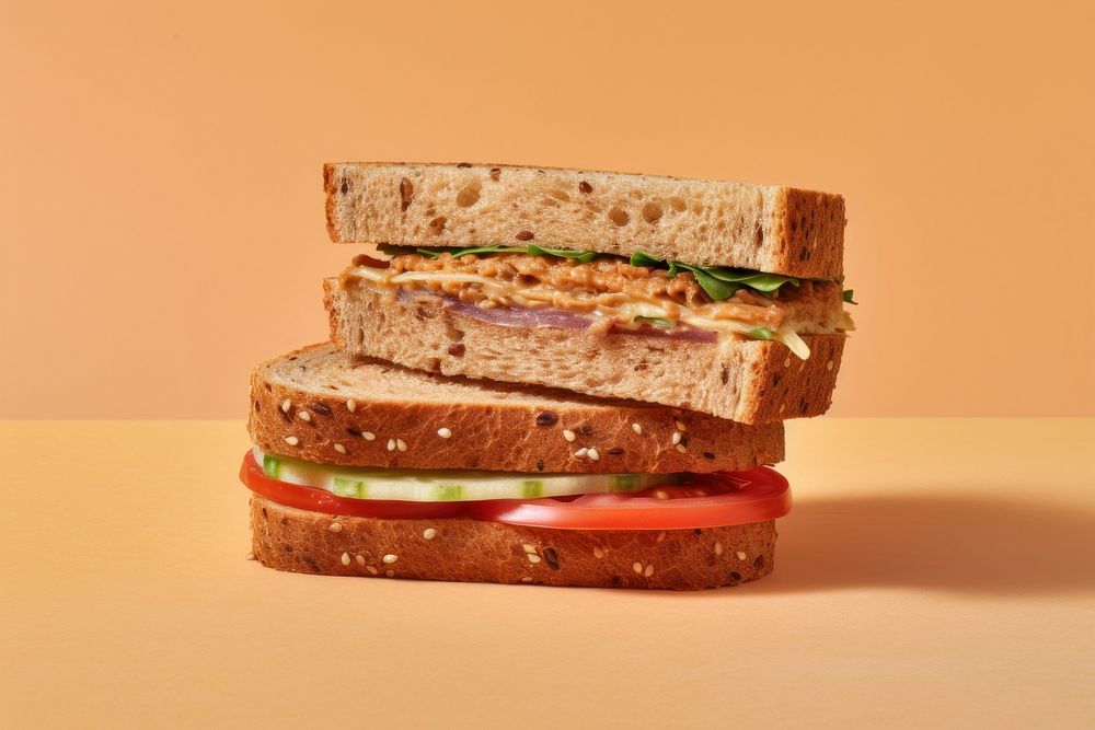 Multigrain sandwiches vegetable bread food. AI generated Image by rawpixel.