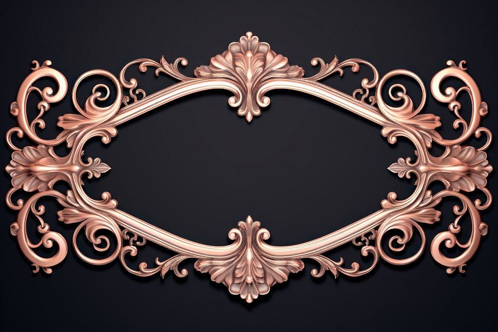 Classic ornament frame jewelry gold accessories. 