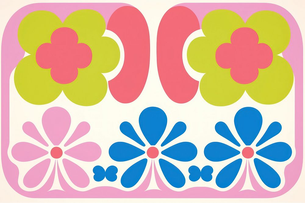 Flower border pattern art creativity. AI generated Image by rawpixel.