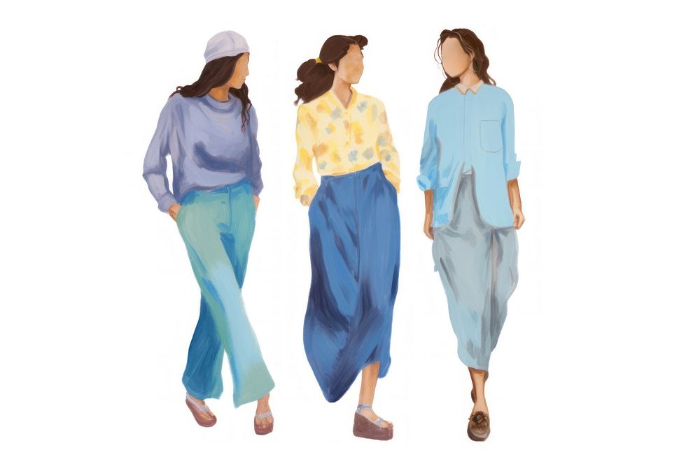 Group woman blouse sleeve adult. AI generated Image by rawpixel.