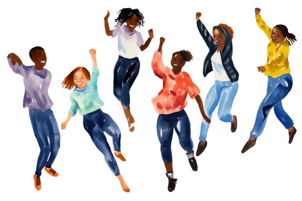 Black people footwear dancing white background. AI generated Image by rawpixel.