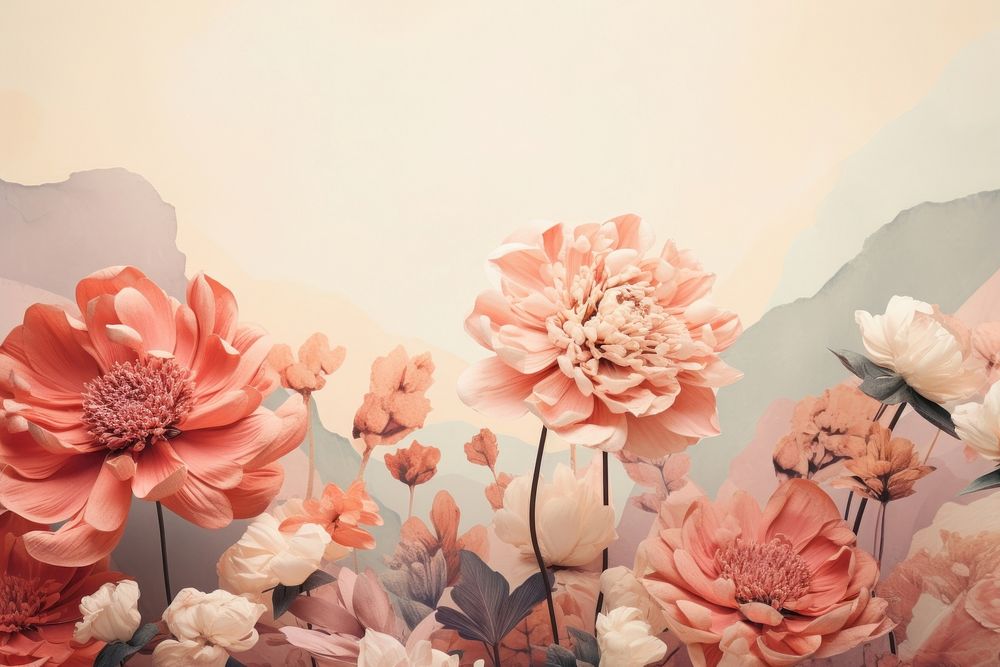 Flower background petal plant art. AI generated Image by rawpixel.