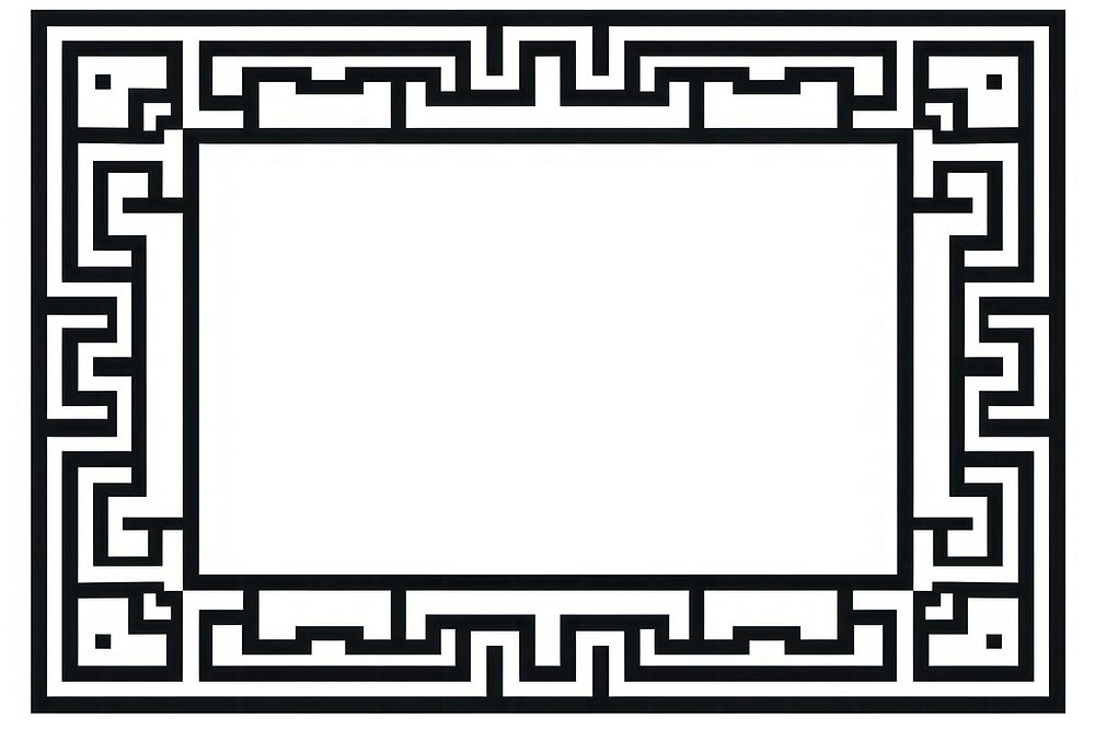 Geometric ornament frame backgrounds white blackboard. AI generated Image by rawpixel.