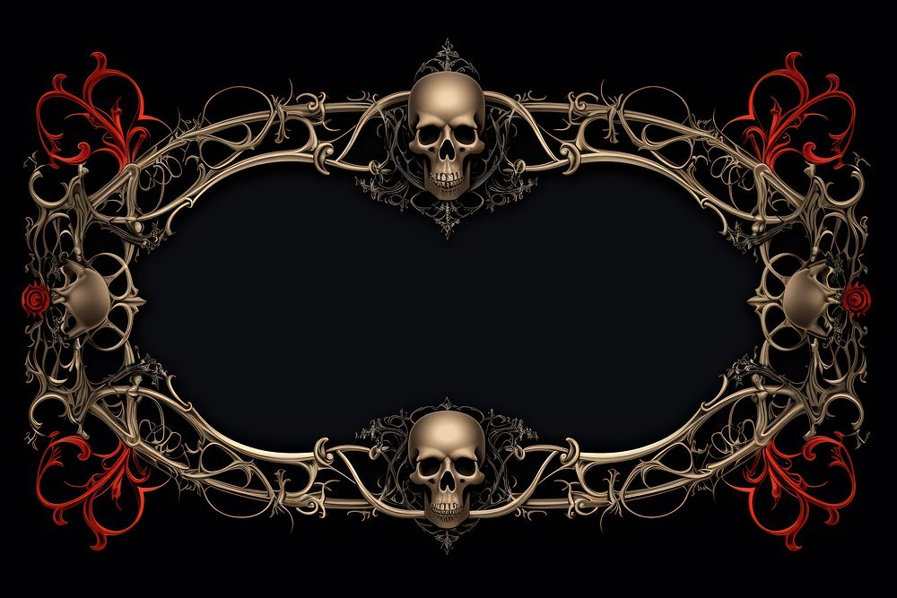 Gothic ornament frame accessories chandelier accessory. AI generated Image by rawpixel.
