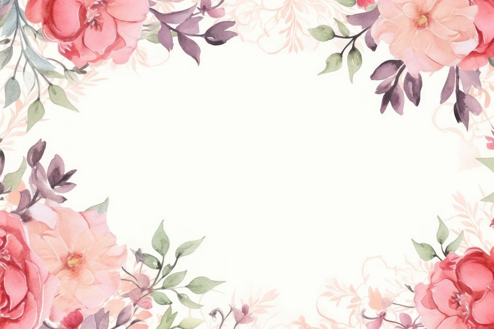 Floral frame backgrounds pattern flower. AI generated Image by rawpixel.