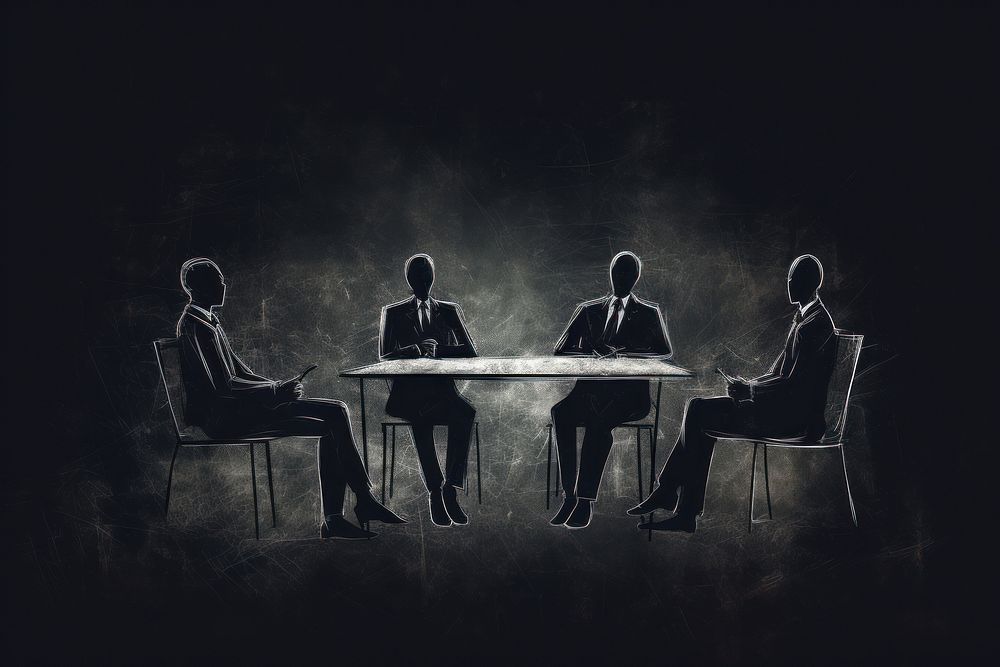 Business meeting sitting table chair. AI generated Image by rawpixel.