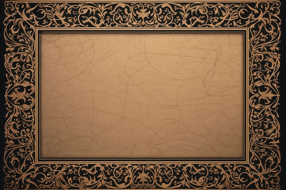 Islamic ornament frame backgrounds decoration blackboard. AI generated Image by rawpixel.