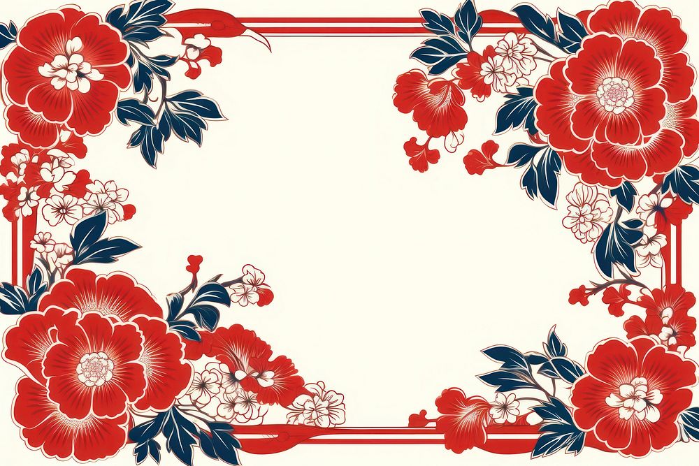 Japanese ornament frame graphic backgrounds graphics pattern. AI generated Image by rawpixel.