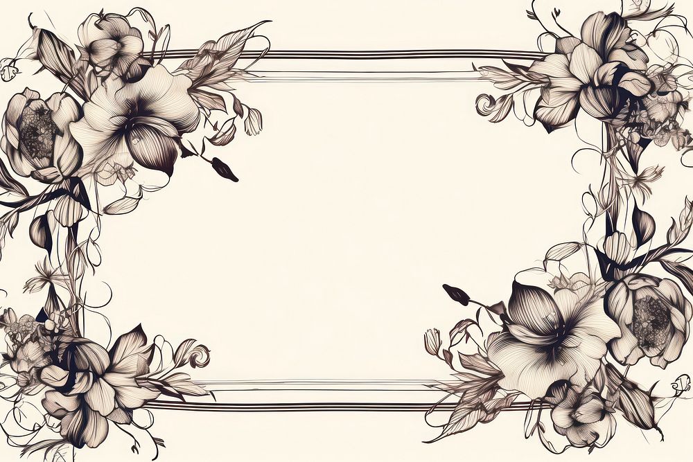 Line art ornament frame backgrounds graphics pattern. AI generated Image by rawpixel.
