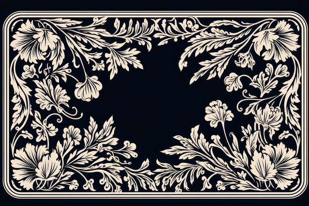 Linocut ornament frame backgrounds graphics pattern. 