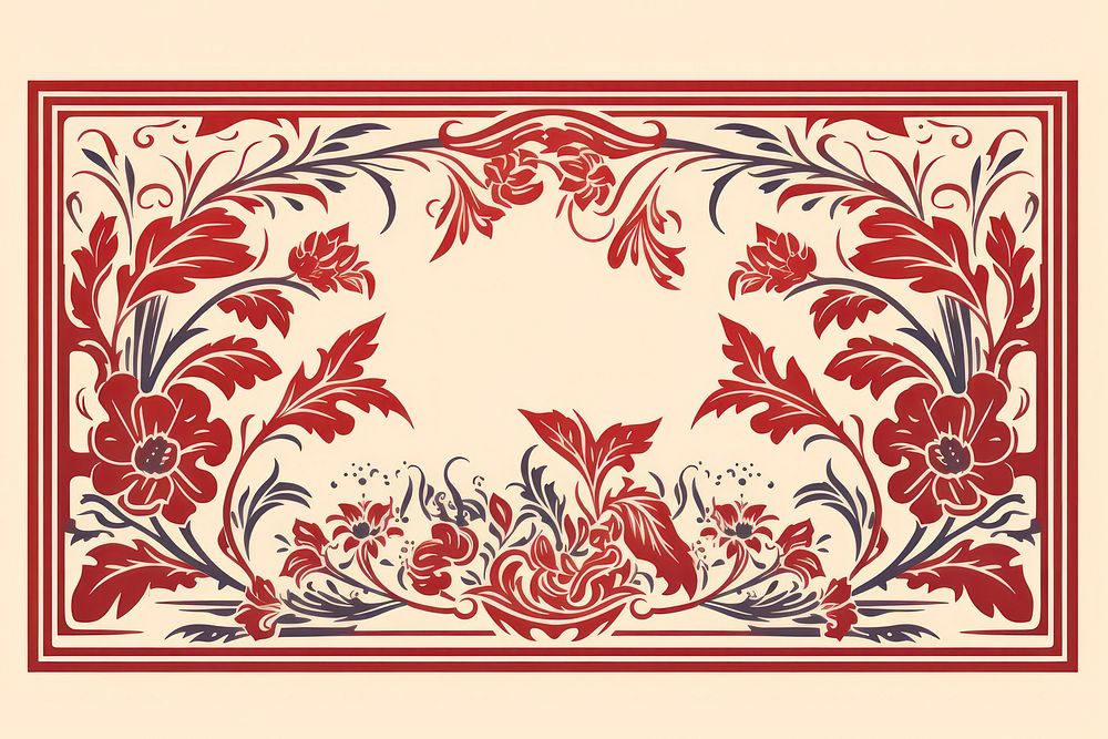 Linocut ornament frame backgrounds graphics pattern. AI generated Image by rawpixel.