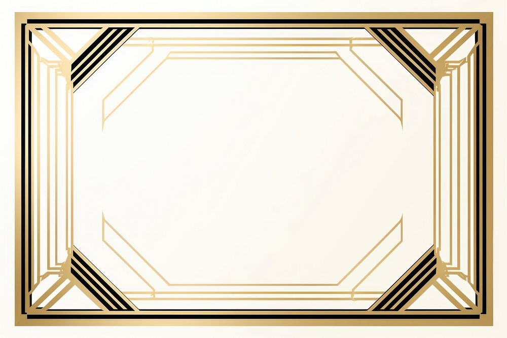 Art deco ornament frame backgrounds gold line. AI generated Image by rawpixel.