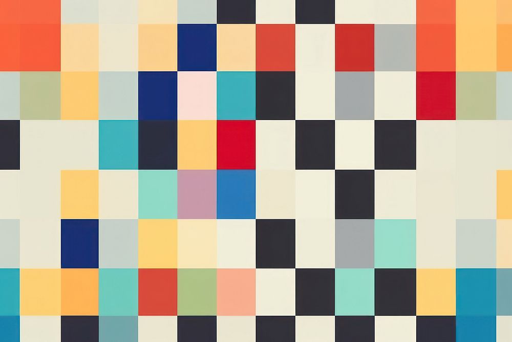 Bauhaus grid pattern backgrounds art technology. AI generated Image by rawpixel.