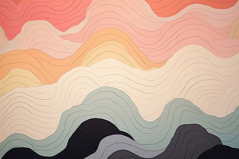 Minimal beach wallpaper pattern art backgrounds creativity. AI generated Image by rawpixel.