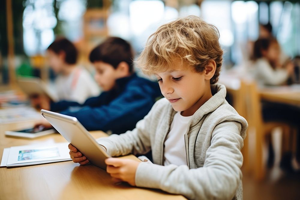Children friends working on assignment education classroom student. AI generated Image by rawpixel.