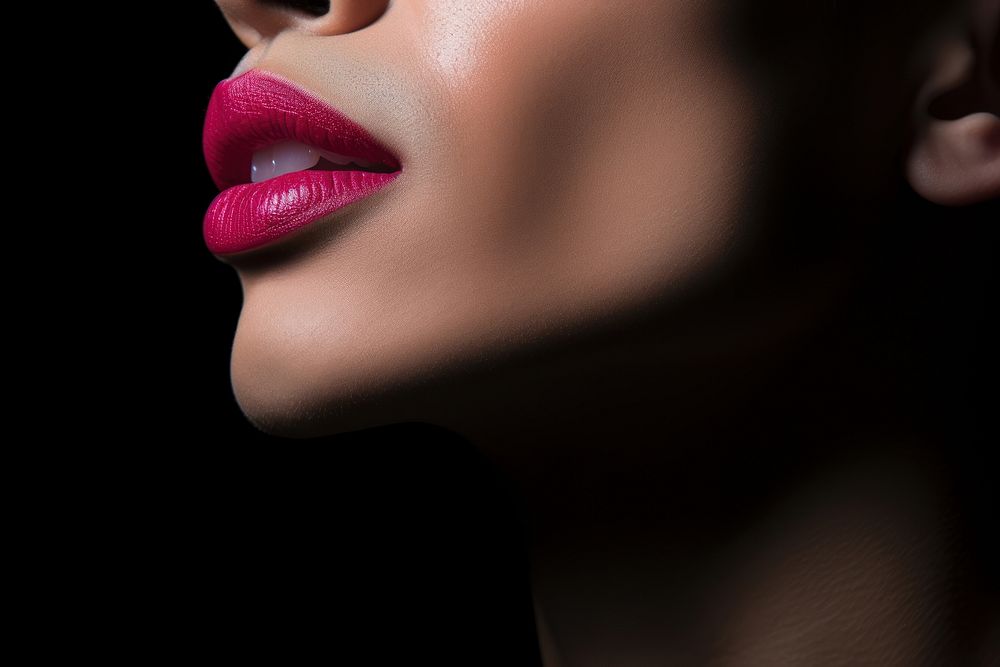 Man wearing lipstick cosmetics adult black. AI generated Image by rawpixel.
