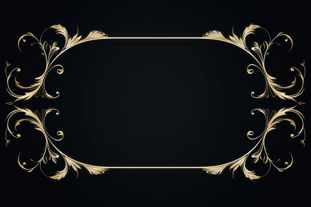 Elegant ornament frame graphics pattern black. AI generated Image by rawpixel.