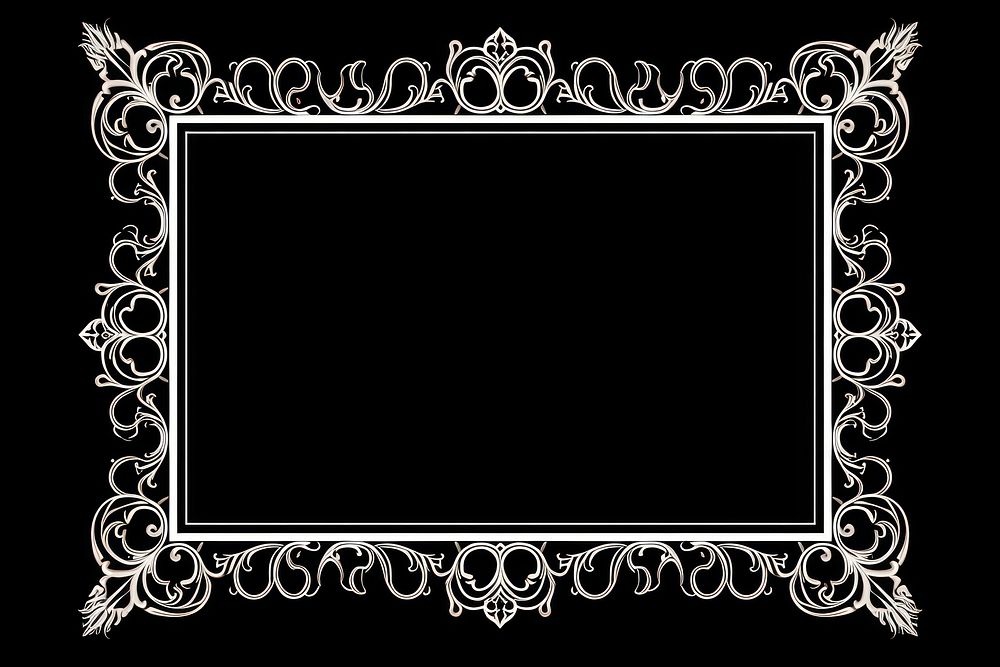 Elegant ornament frame backgrounds black black background. AI generated Image by rawpixel.