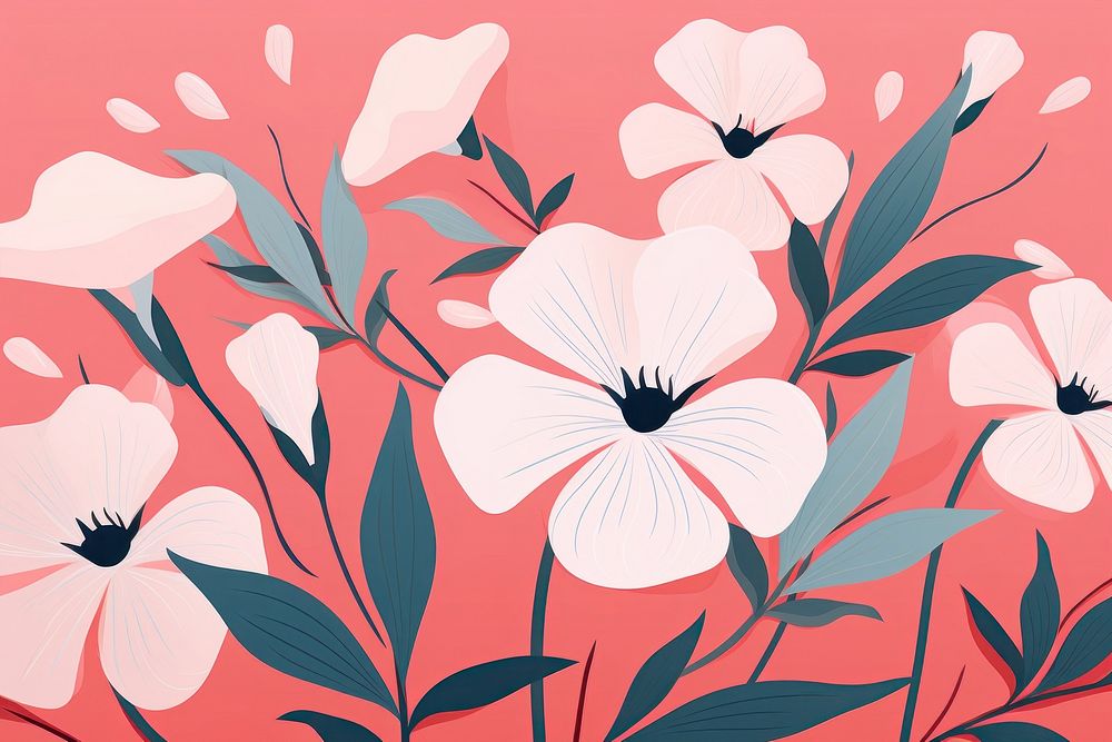 Flower background backgrounds pattern plant. AI generated Image by rawpixel.