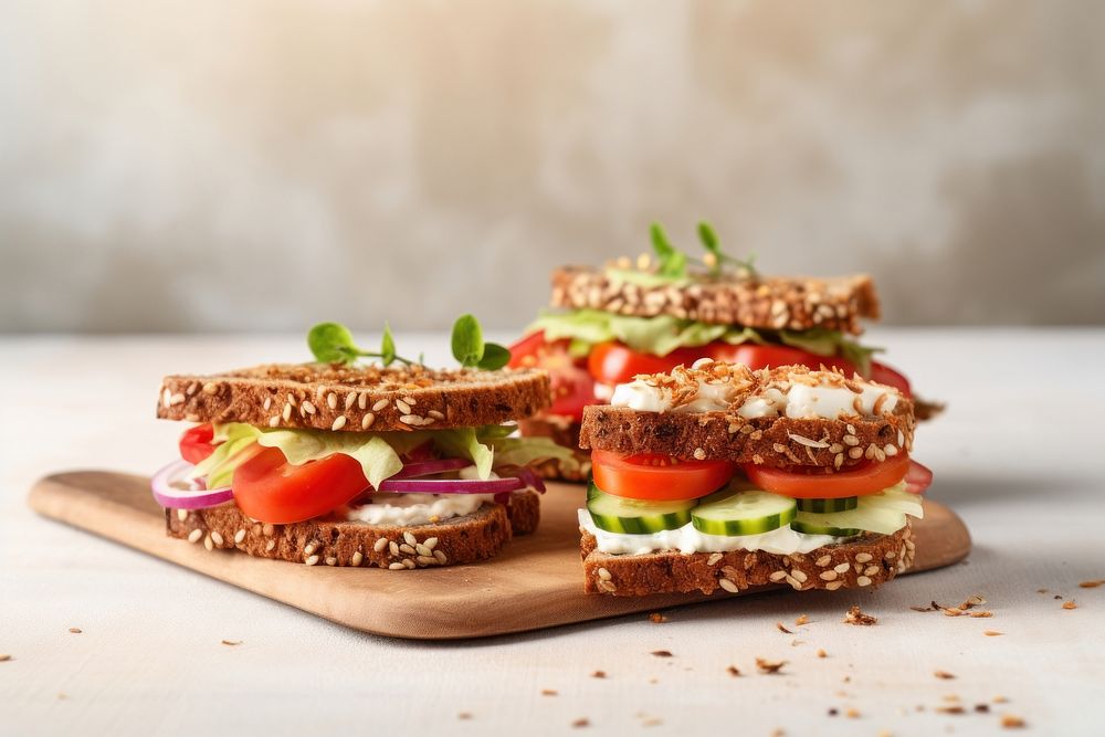 Sandwiches vegetable bread food. AI generated Image by rawpixel.